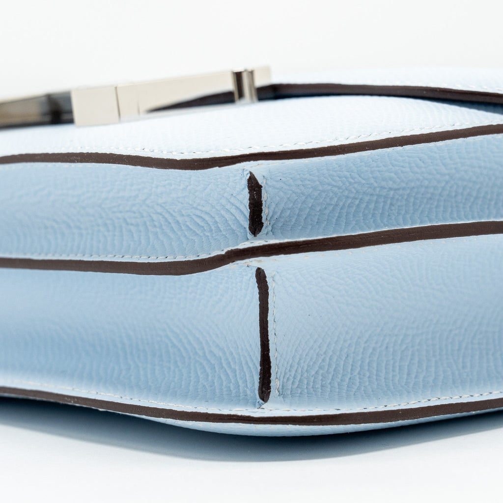 HERMES MINI CONSTANCE EPSOM BLUE BRUME SHW