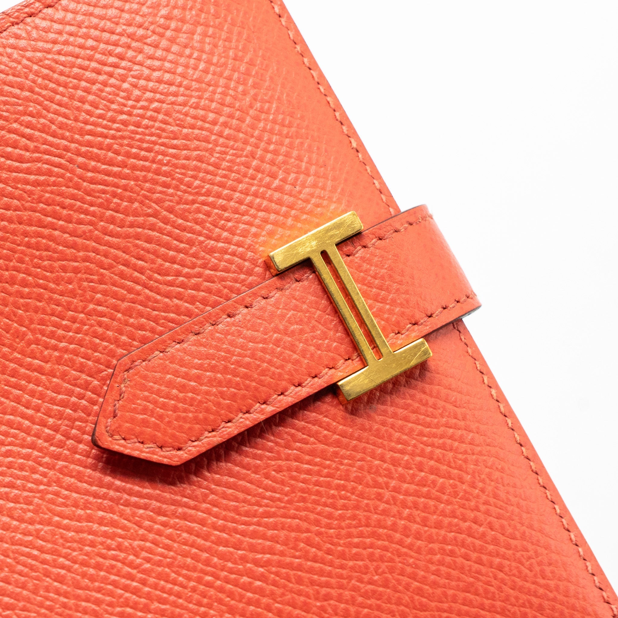 HERMES BEARN COMPACT WALLET EPSOM ROSE JAIPUR GHW