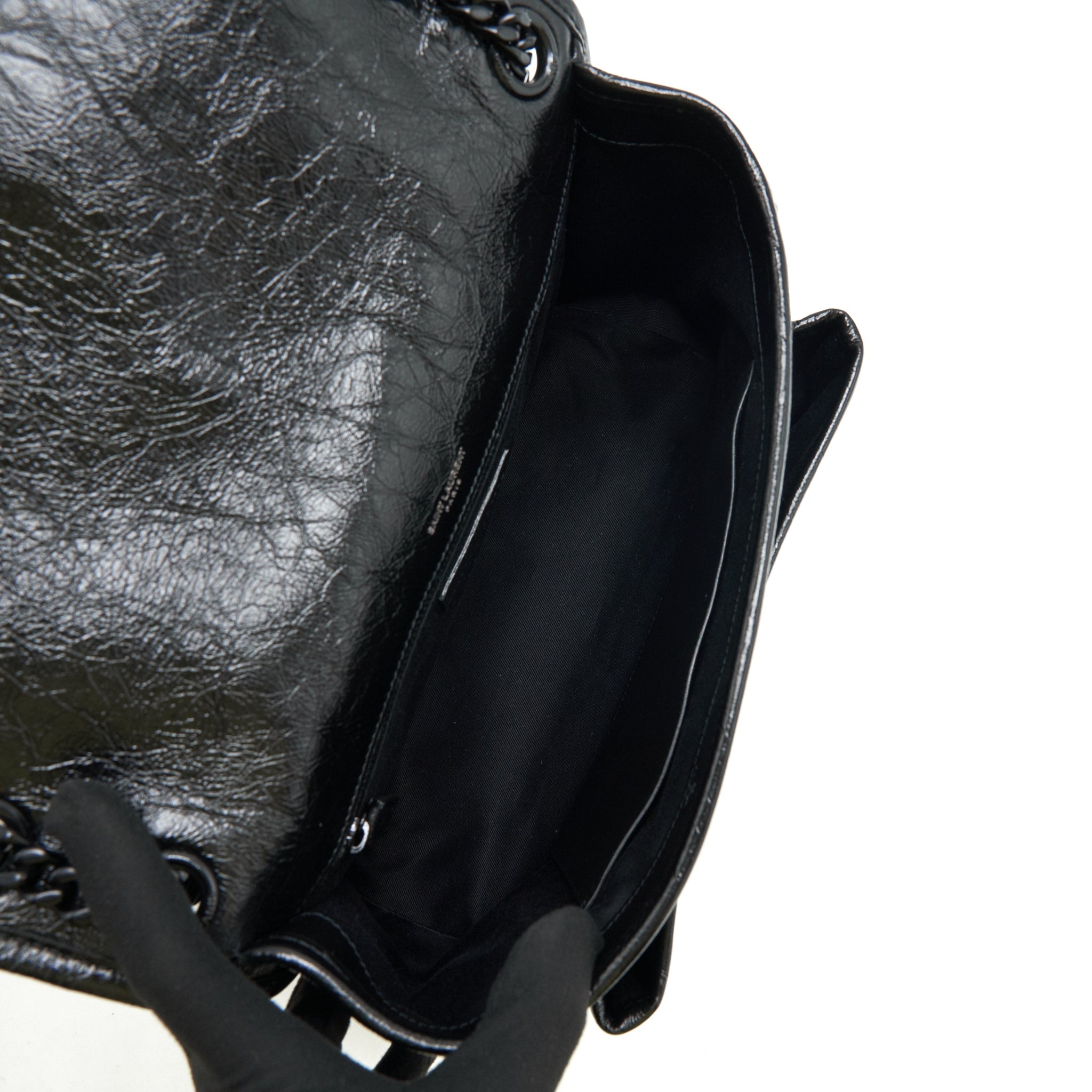SAINT LAURENT/ YSL NIKI BABY BAG BLACK WITH BLACK HARDWARE