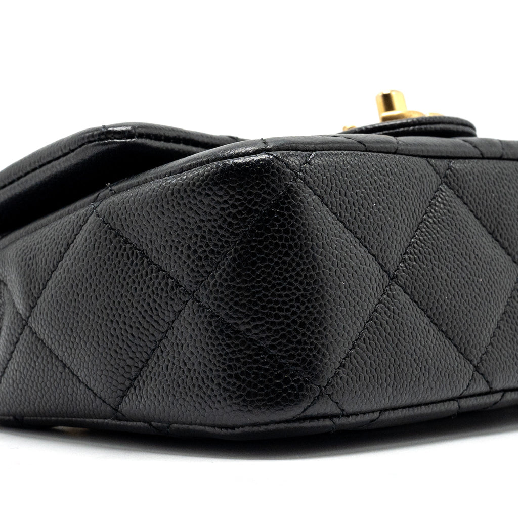 CHANEL 23P COCO LOVE FLAP BAG CAVIAR BLACK GHW (MICROCHIP)