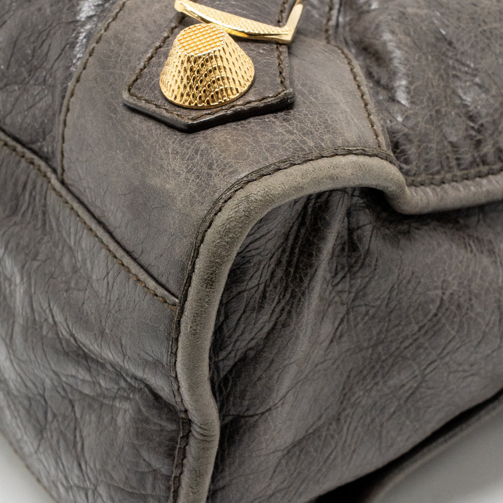 BALENCIAGA GIANT CITY BAG CALFSKIN GREY GHW