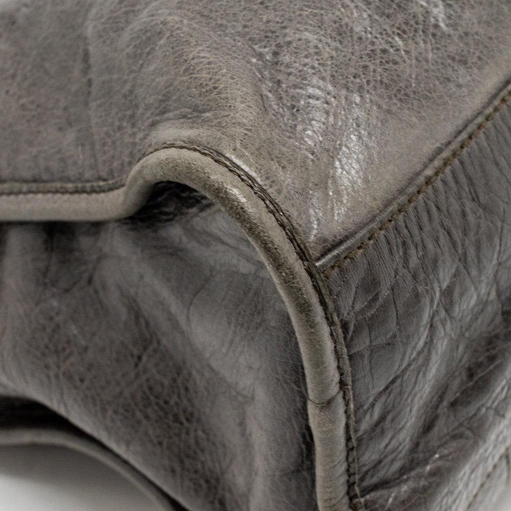 BALENCIAGA GIANT CITY BAG CALFSKIN GREY GHW