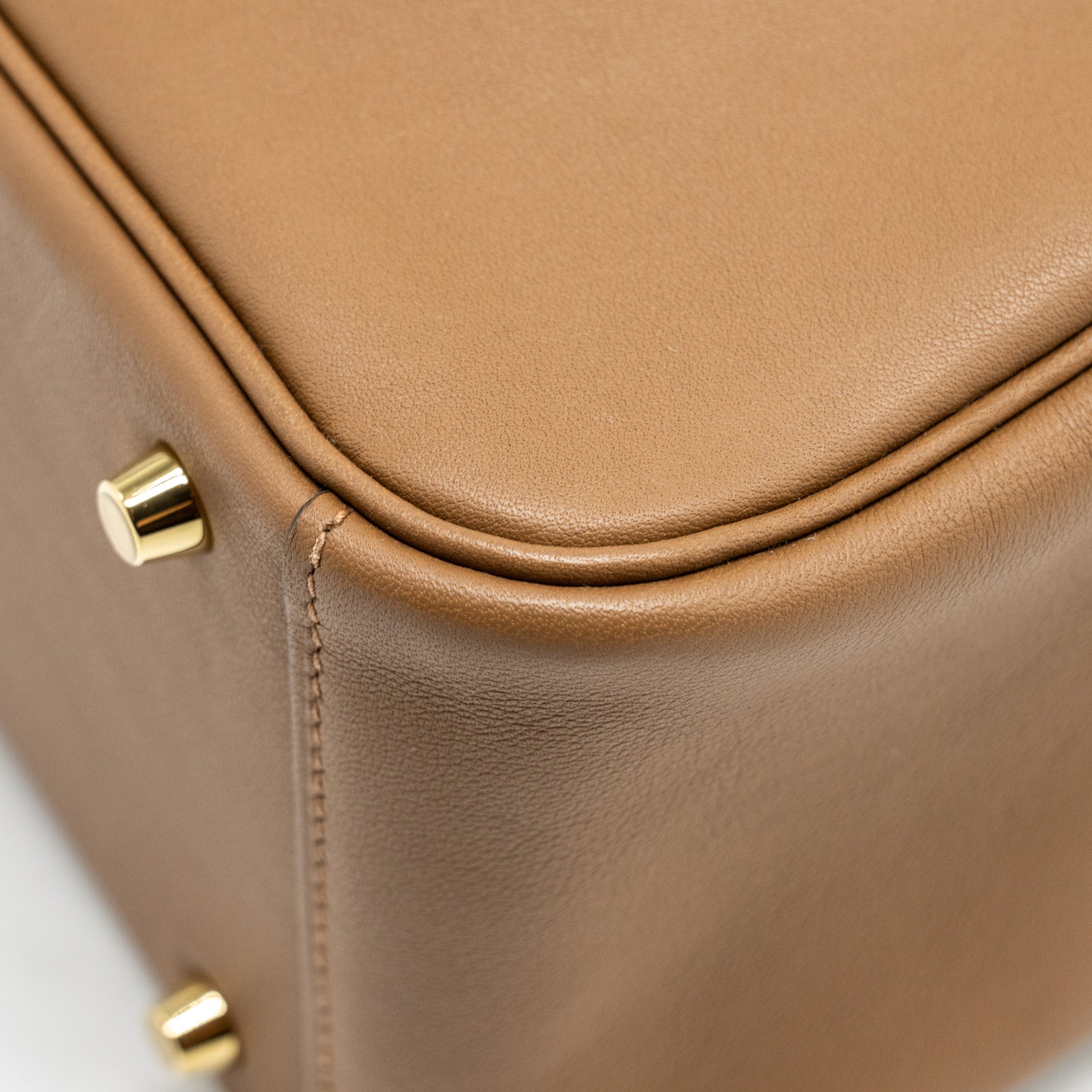 HERMES MINI LINDY SWIFT ALEZAN/BISCUIT GHW