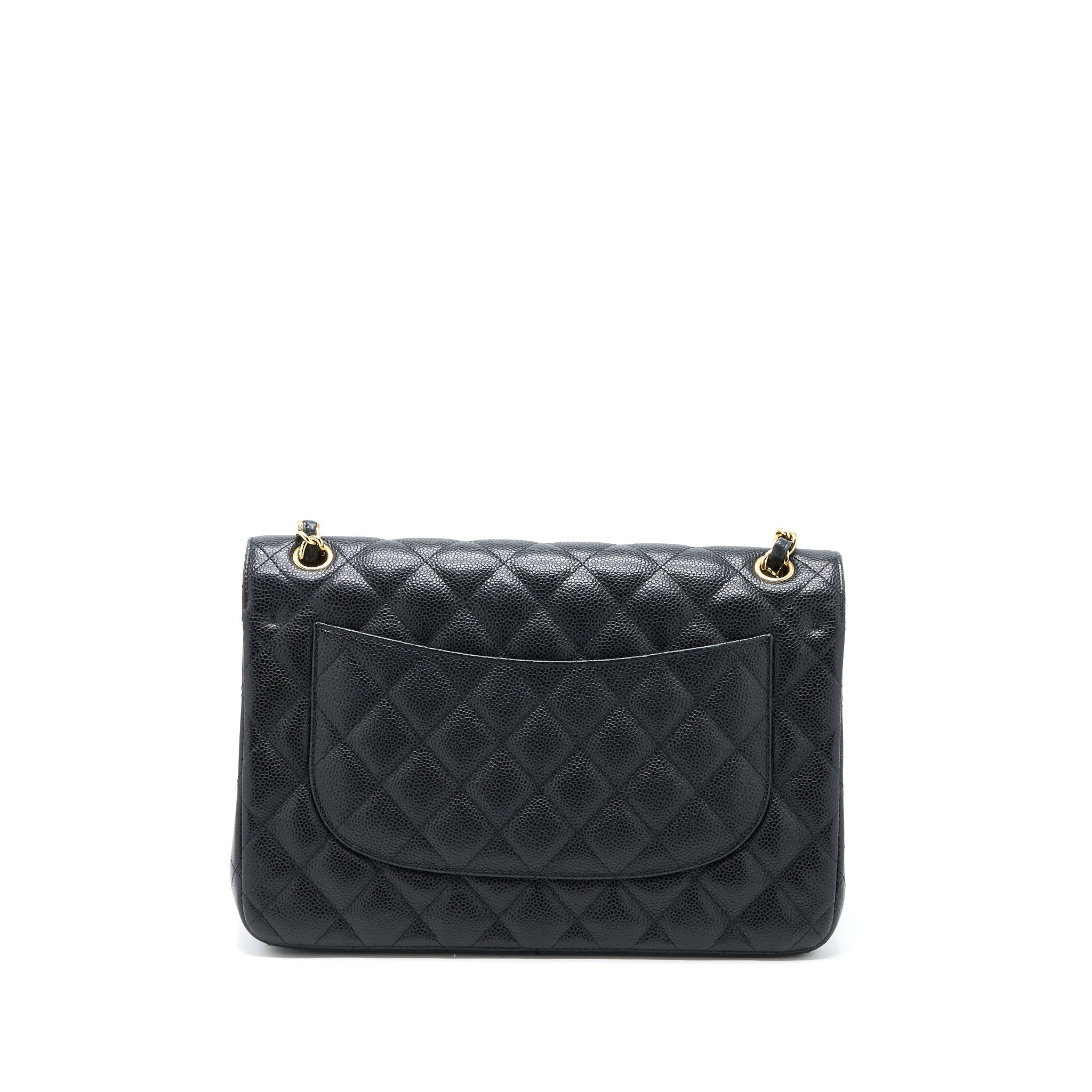 CHANEL CLASSIC JUMBO DOUBLE FLAP BAG CAVIAR BLACK GHW