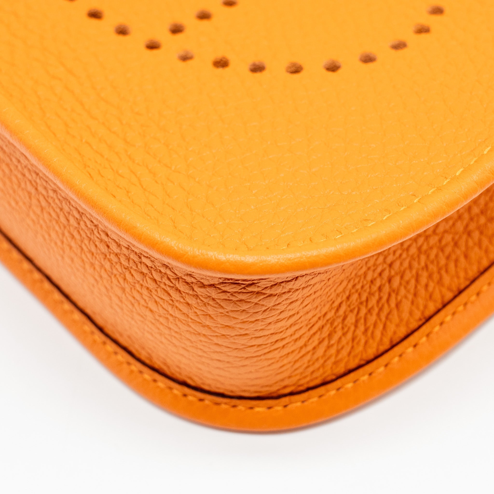 HERMES MINI EVELYNE CLEMENCE ORANGE GHW