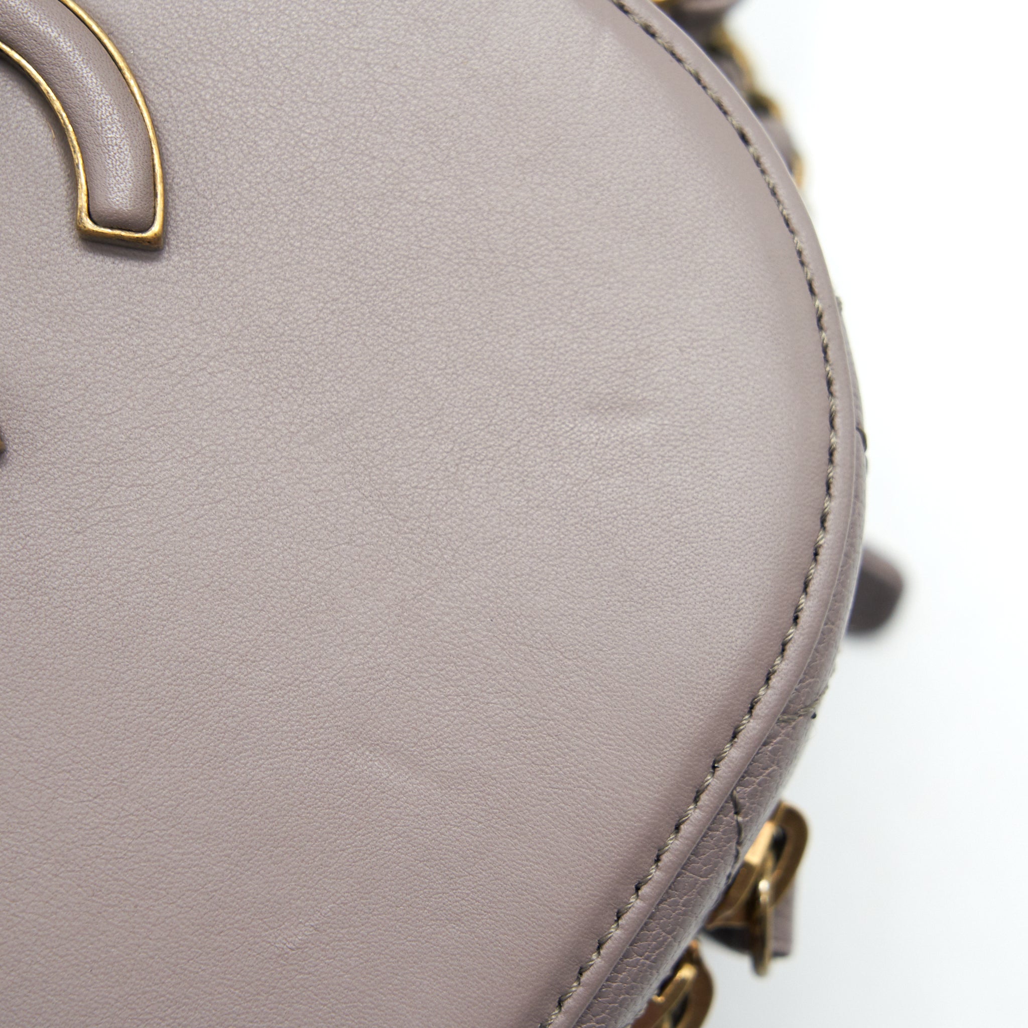CHANEL CC LOGO VANITY WITH HANDLE AND CHAIN GREY WITH GHW