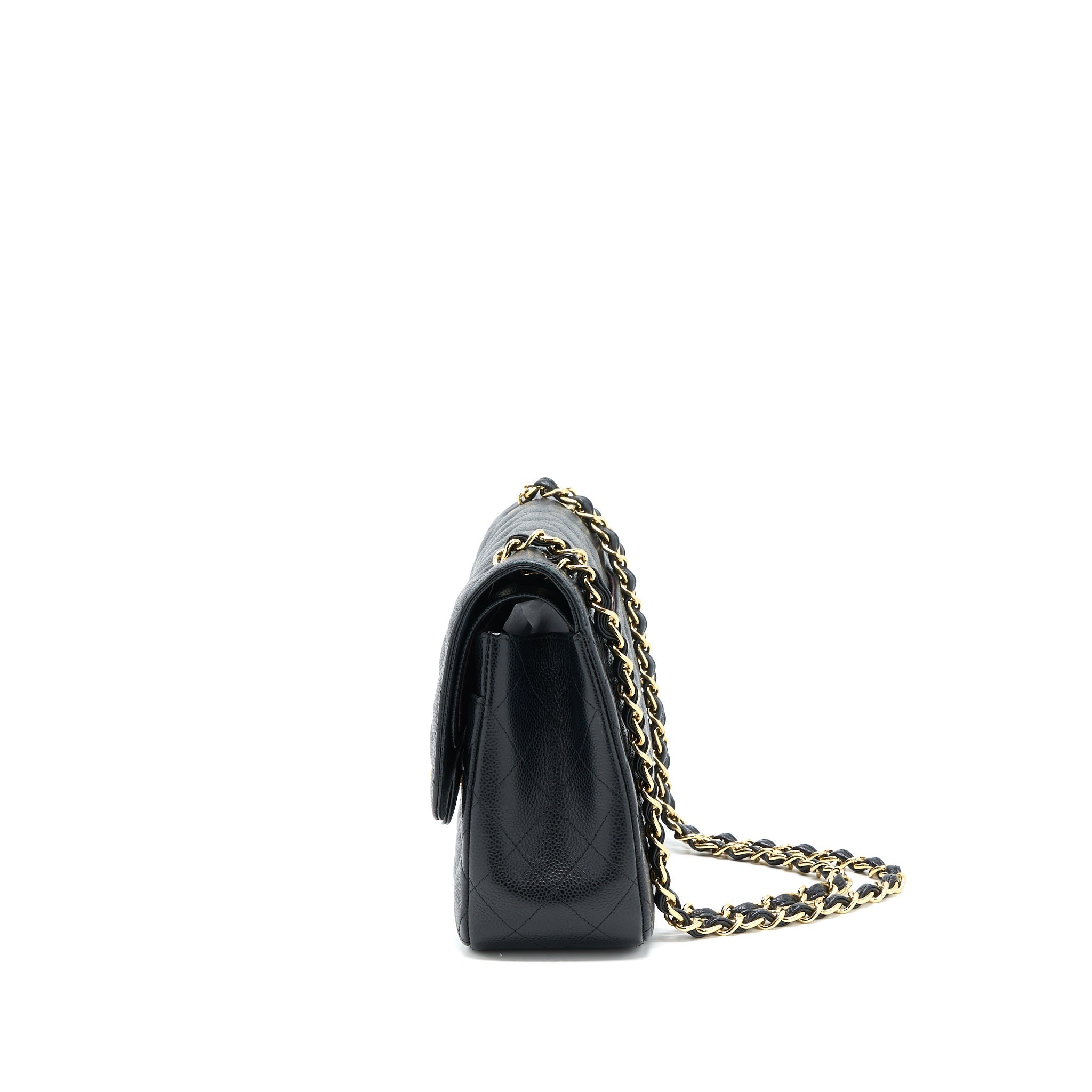 CHANEL CLASSIC JUMBO DOUBLE FLAP BAG CAVIAR BLACK GHW