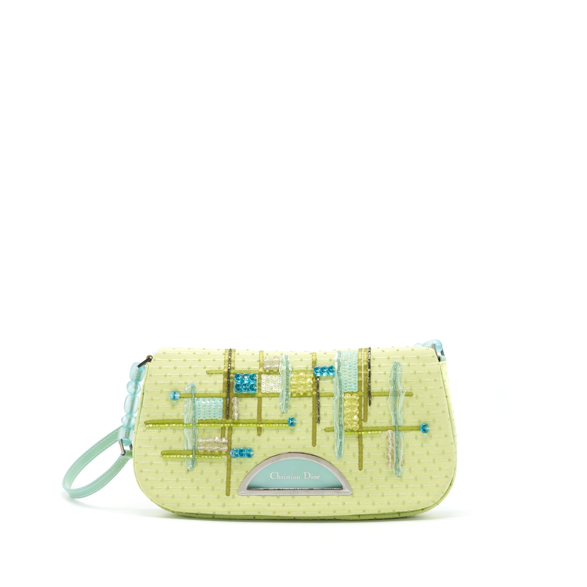 DIOR VINTAGE SHOULDER BAG FABRIC/PATENT MULTICOLOUR SHW