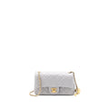 CHANEL PEARL CRUSH MINI RECTANGULAR FLAP BAG LAMBSKIN LIGHT GREY BRUSHED GHW (MICROCHIP)