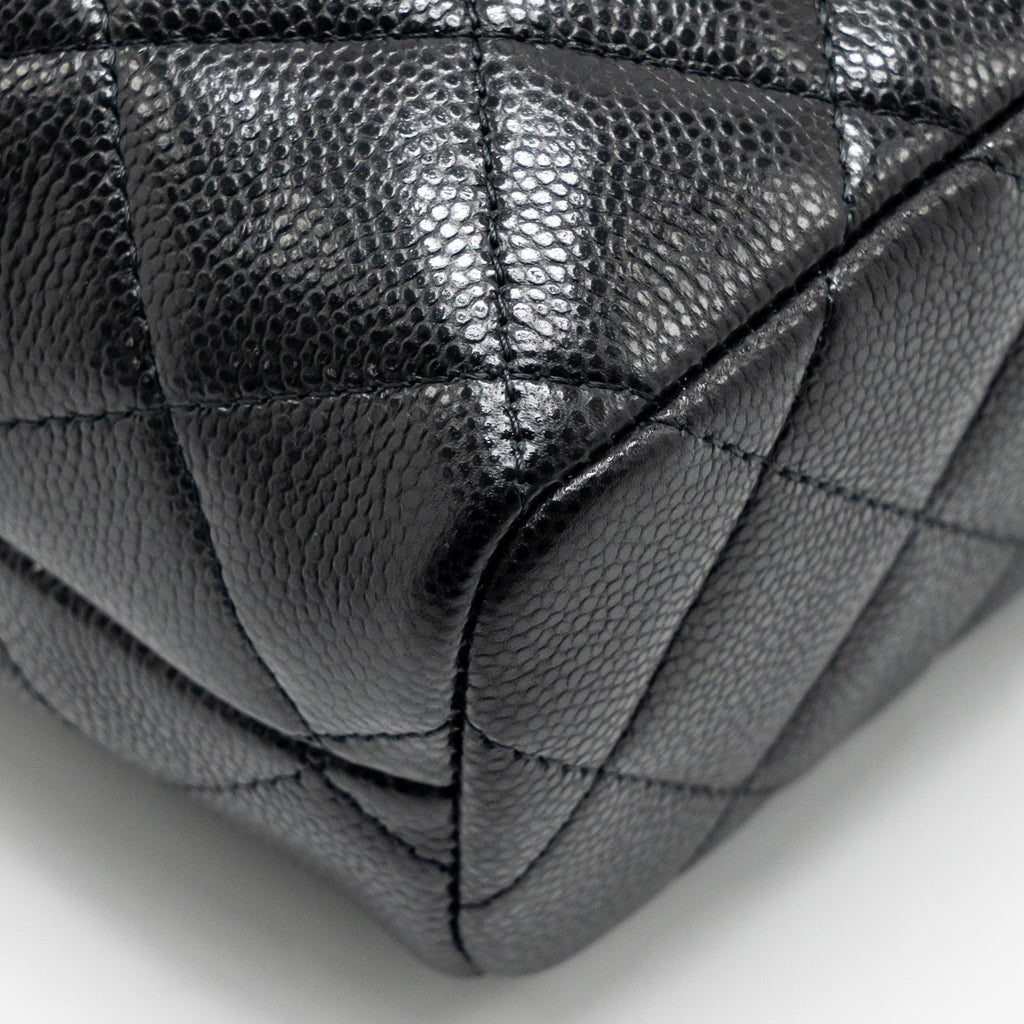 CHANEL 25C QUILTED HOBO BAG CAVIAR BLACK GHW (MICROCHIP)
