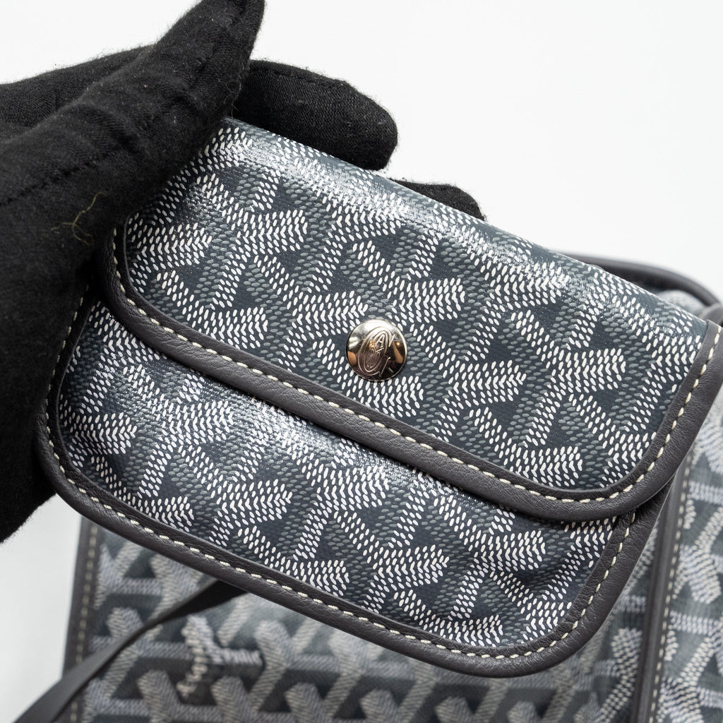 GOYARD MINI ANJOU TOTE BAG GOYARDINE CANVAS GREY SHW