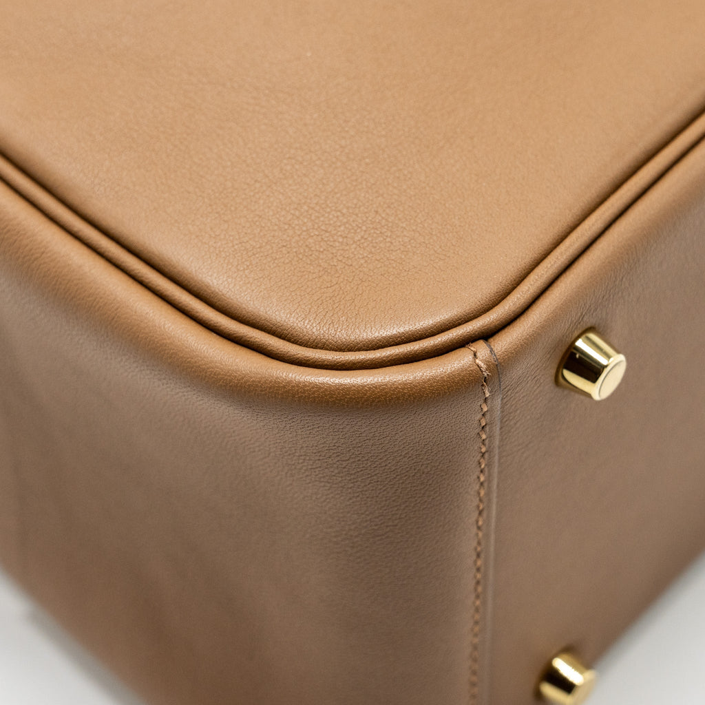 HERMES MINI LINDY SWIFT ALEZAN/BISCUIT GHW