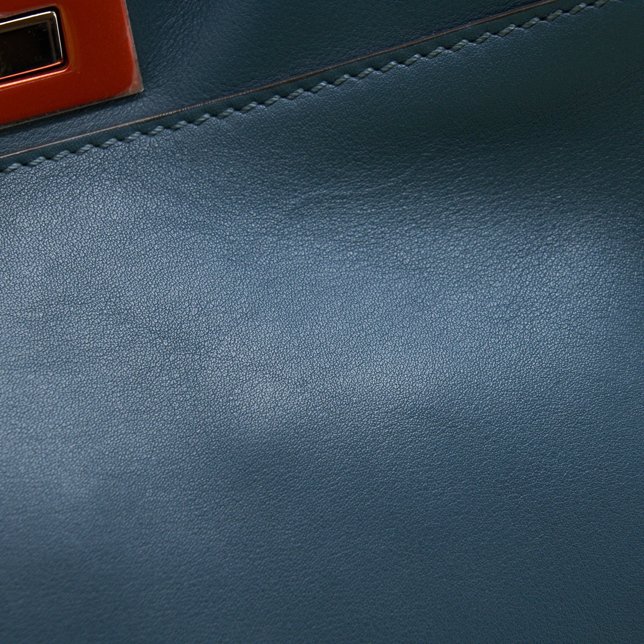 FENDI MEDIUM PEEKABOO BAG DARK BLUE MULTI COLOUR HARDWARE