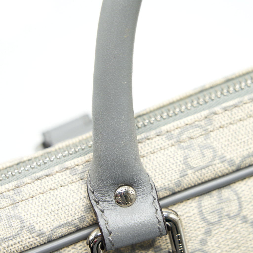 GUCCI MEN'S MONOGRAM CANVAS BRIEFCASE BEIGE