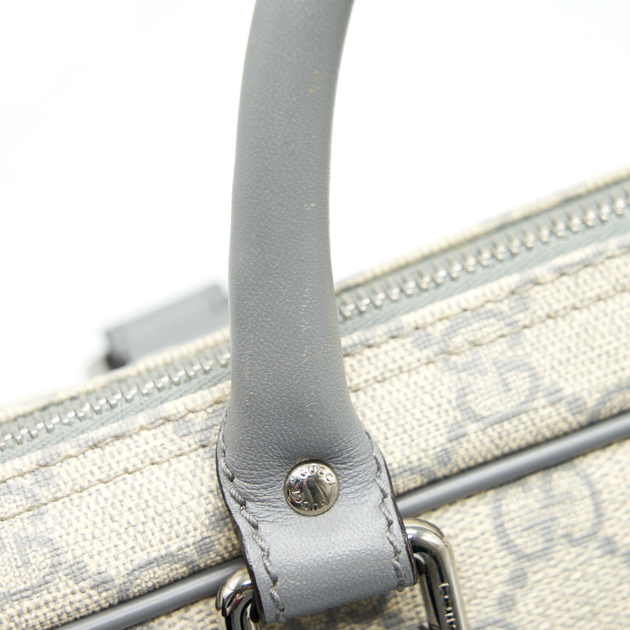 GUCCI MEN'S MONOGRAM CANVAS BRIEFCASE BEIGE