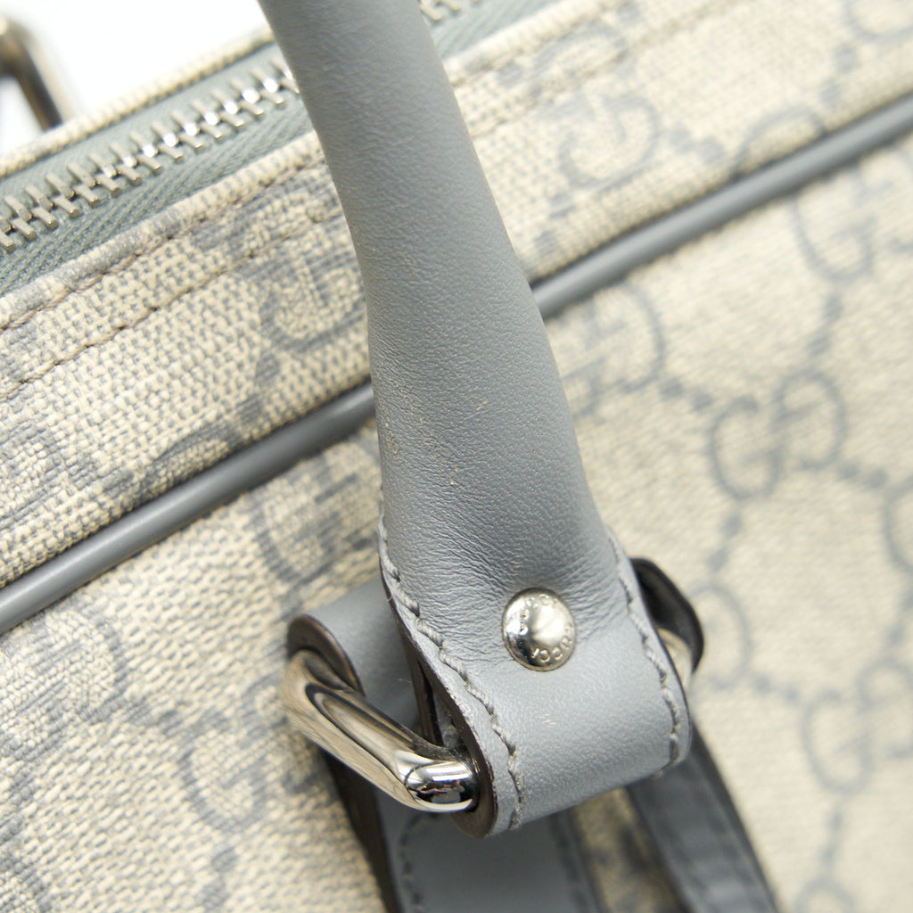 GUCCI MEN'S MONOGRAM CANVAS BRIEFCASE BEIGE