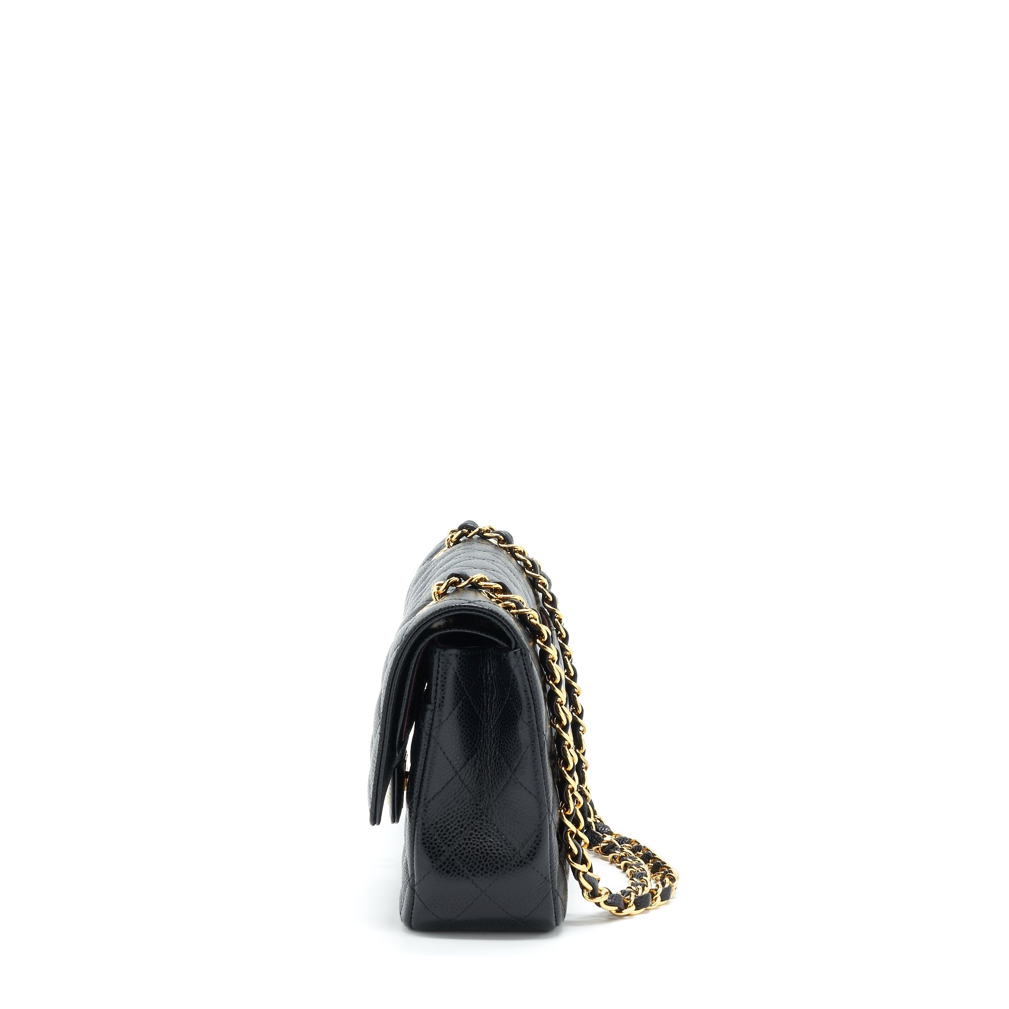 CHANEL CLASSIC DOUBLE FLAP BAG CAVIAR BLACK GHW