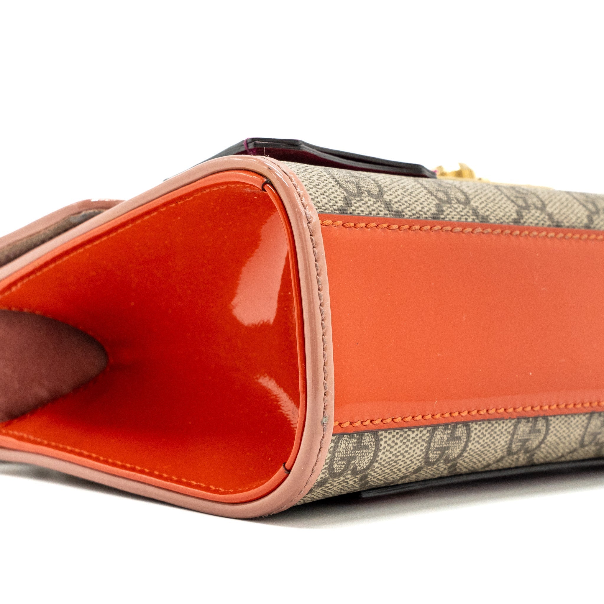 GUCCI PADLOCK CROSSBODY BAG CANVAS / PATENT MULTICOLOUR GHW