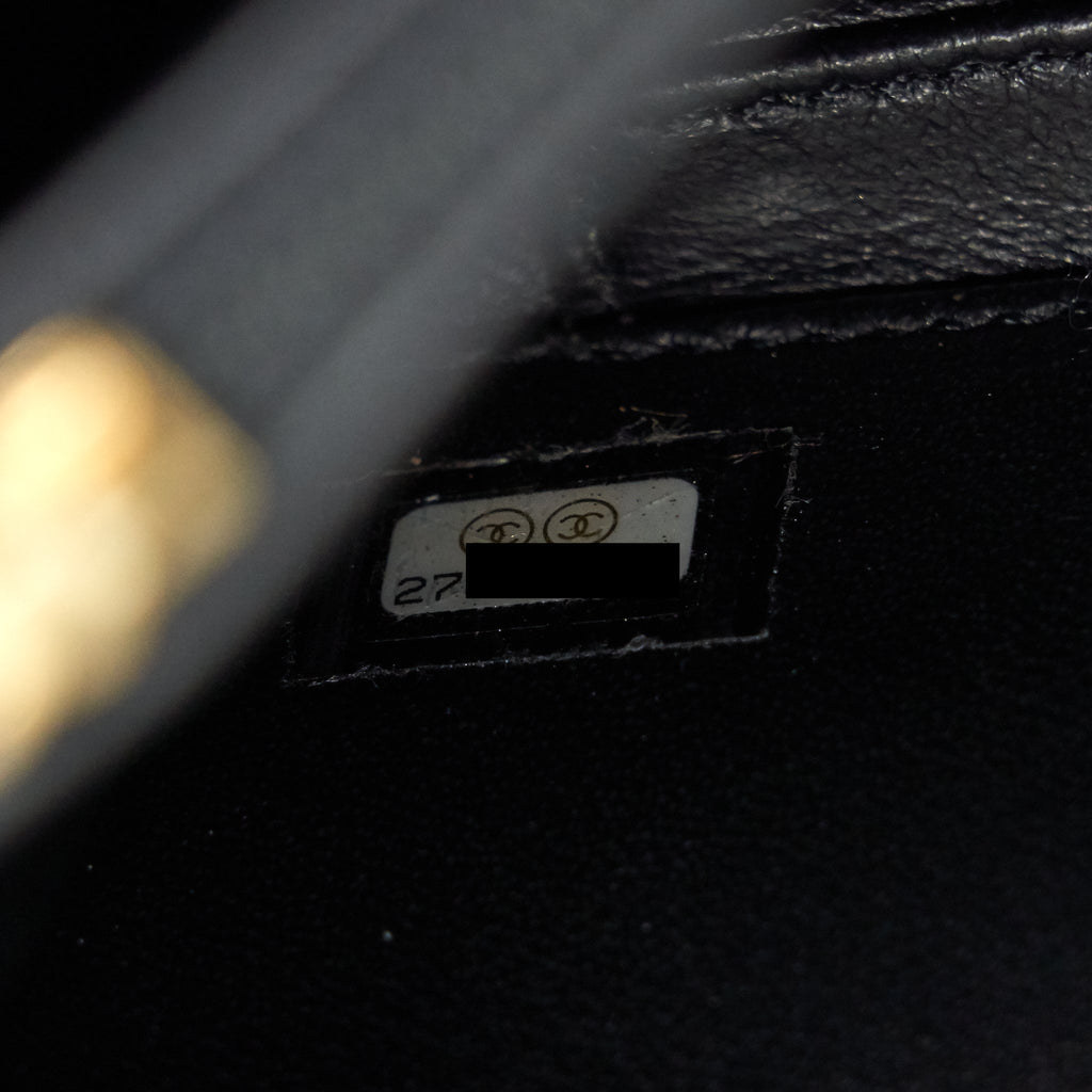 CHANEL CAVIA LEATHER VANITY BAG BLACK GHW