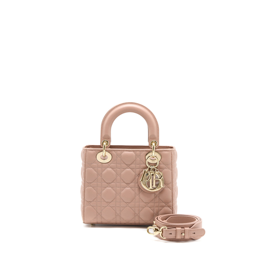 DIOR SMALL LADY DIOR MY ABCDIOR BAG LAMBSKIN PINK LGHW