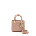 DIOR SMALL LADY DIOR MY ABCDIOR BAG LAMBSKIN PINK LGHW
