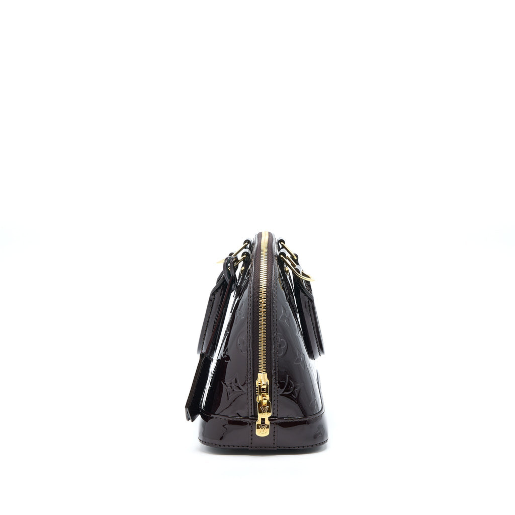 LOUIS VUITTON ALMA BB MONOGRAM VERNIS AMARANTE RED GHW (2022 VERSION)