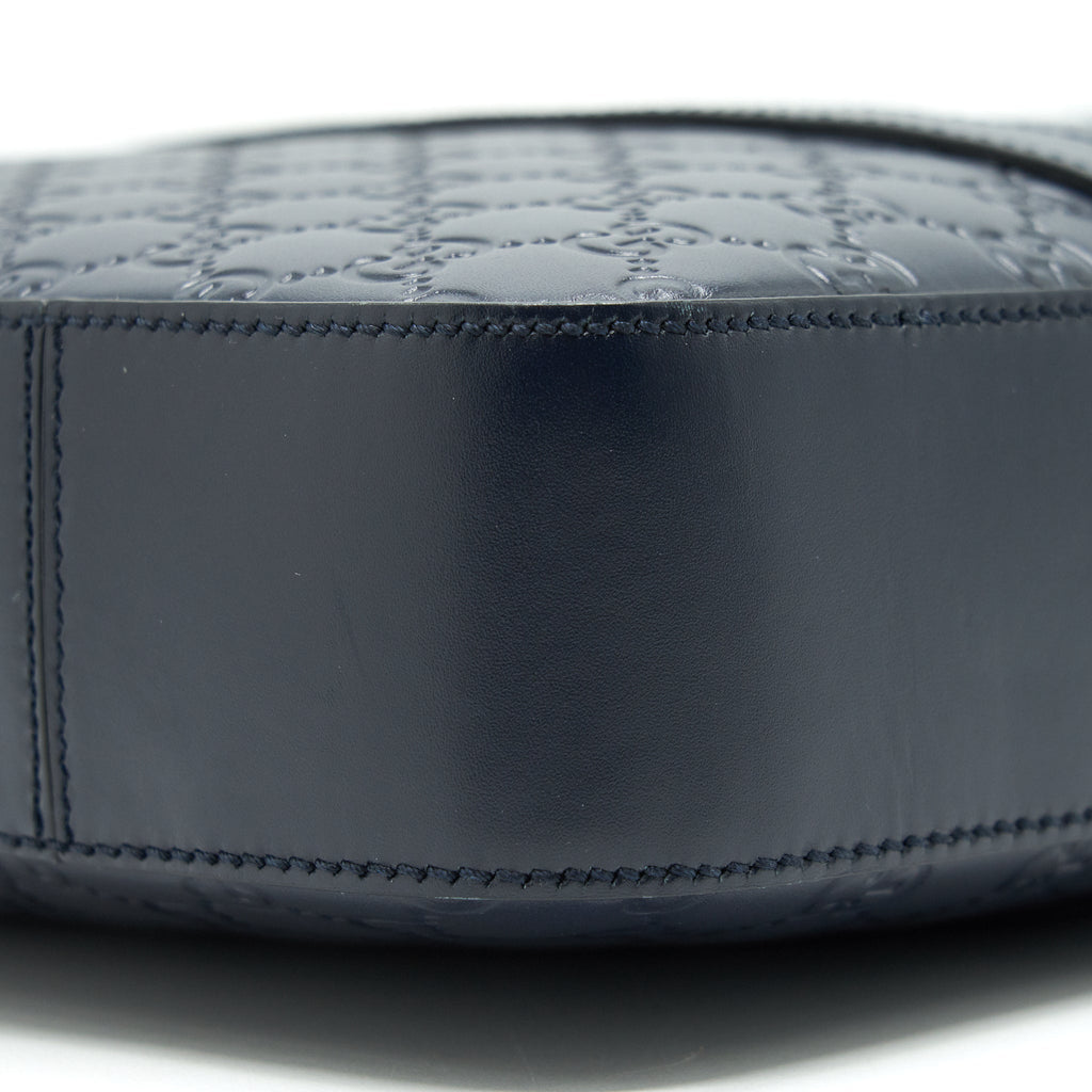 GUCCI MEN'S LEATHER BRIEFCASE NAVY