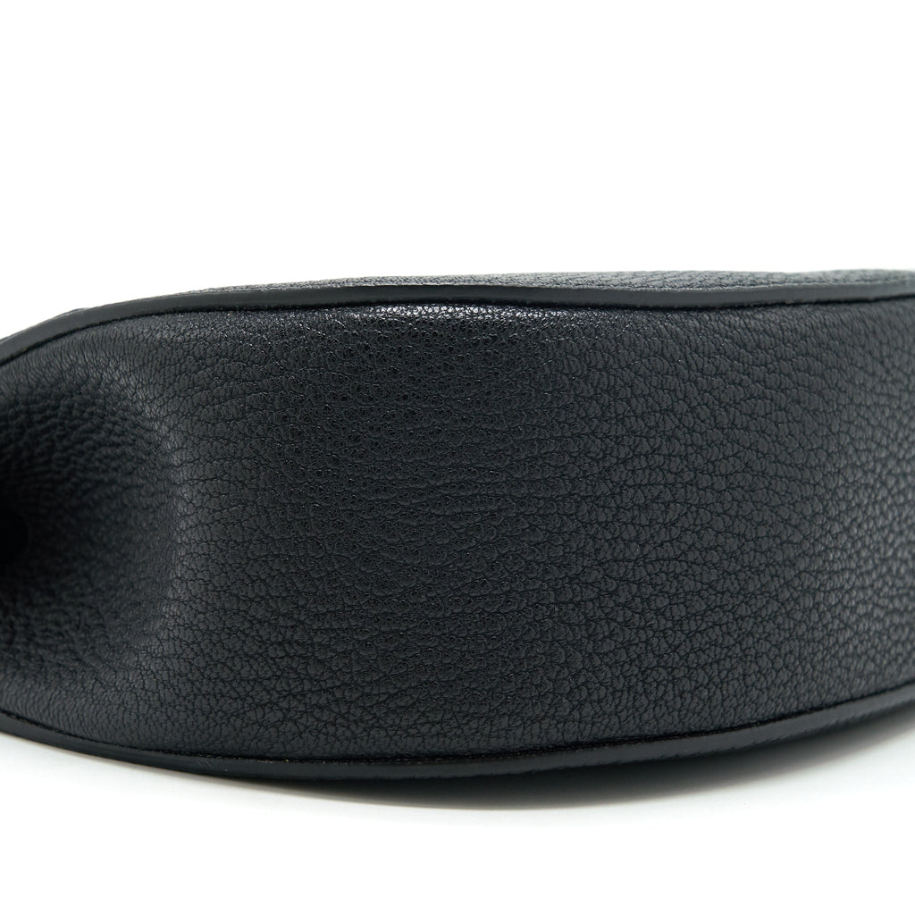 CHLOE DREW SHOULDER BAG GRAINED CALFSKIN BLACK GHW