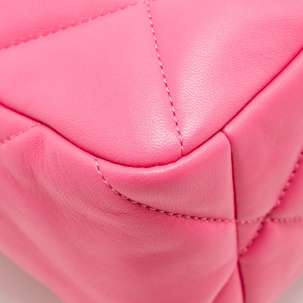 CHANEL LARGE 19 BAG LAMBSKIN PINK MULTICOLOUR HARDWARE (MICROCHIP)