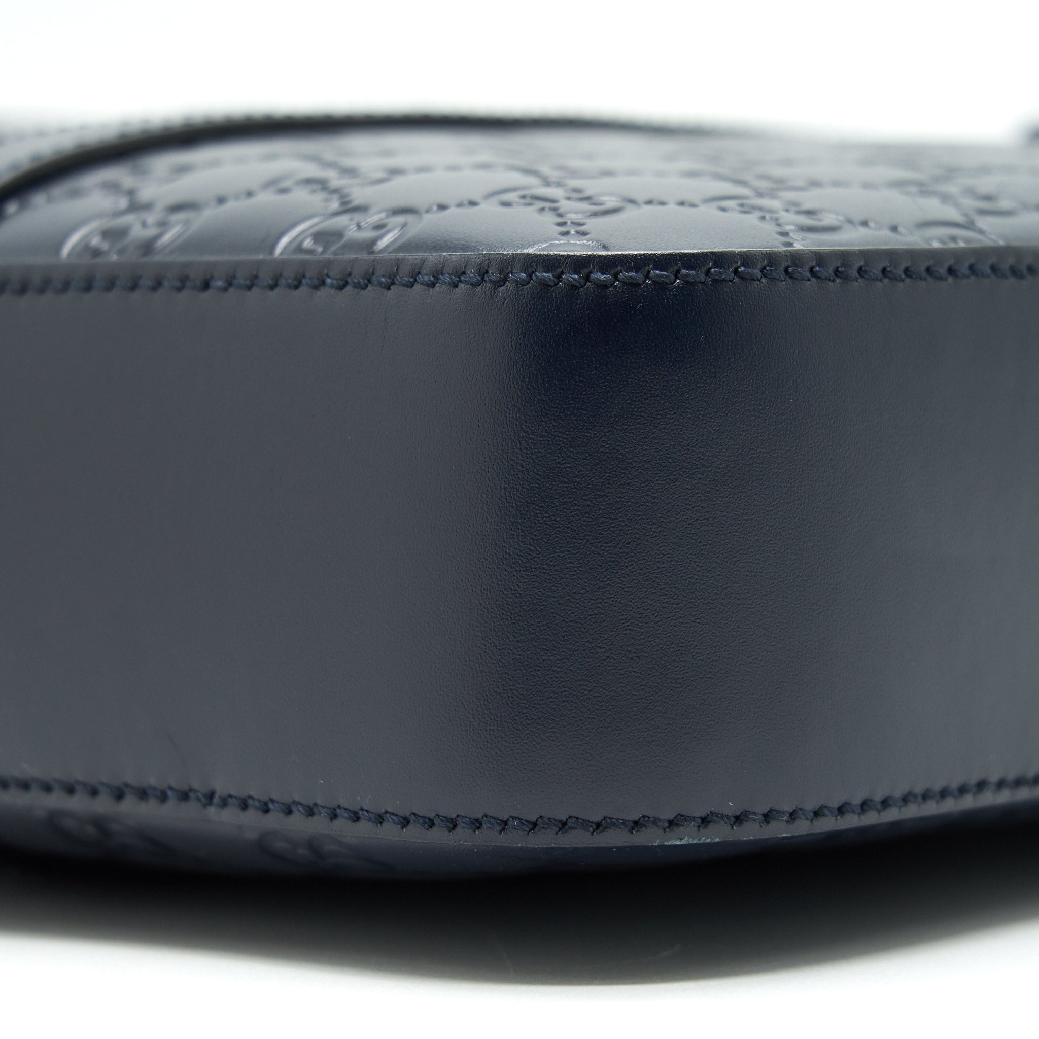 GUCCI MEN'S LEATHER BRIEFCASE NAVY