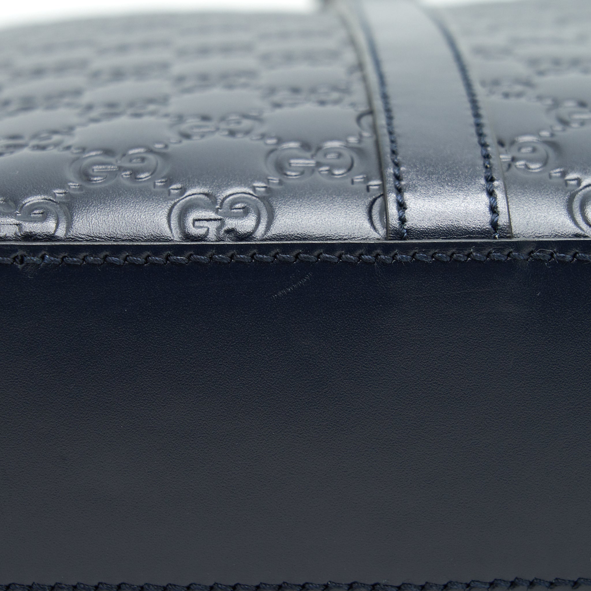 GUCCI MEN'S LEATHER BRIEFCASE NAVY