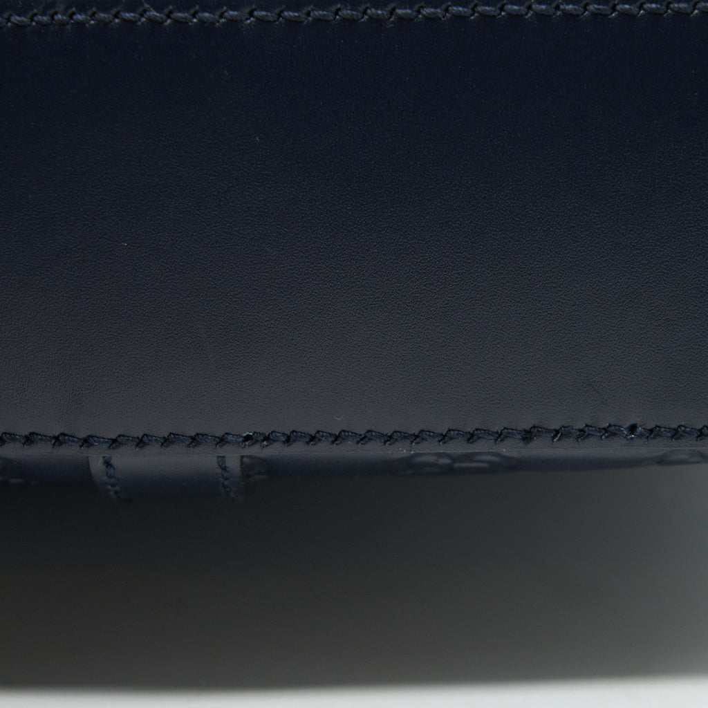 GUCCI MEN'S LEATHER BRIEFCASE NAVY