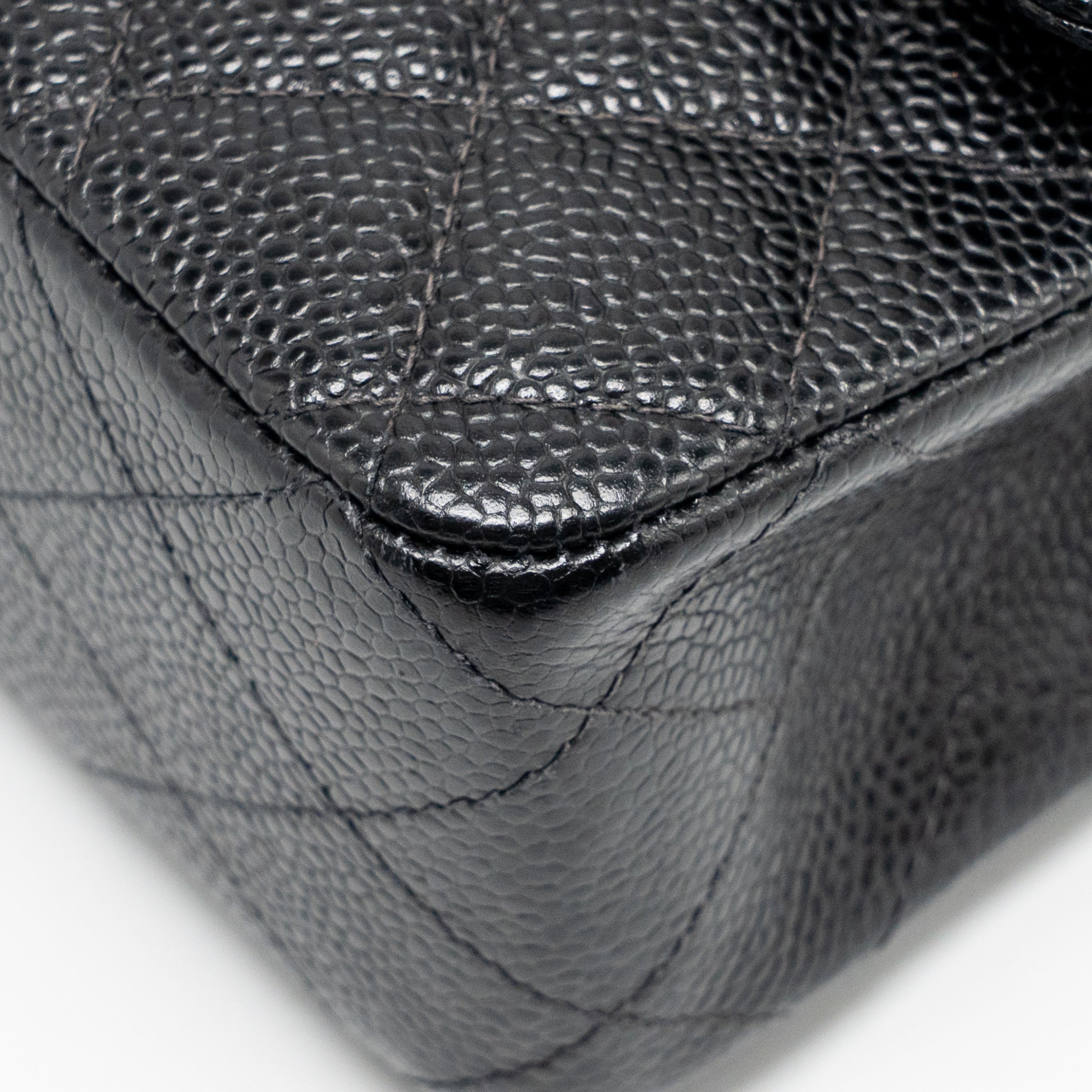 CHANEL MEDIUM CLASSIC DOUBLE FLAP BAG CAVIAR BLACK SHW