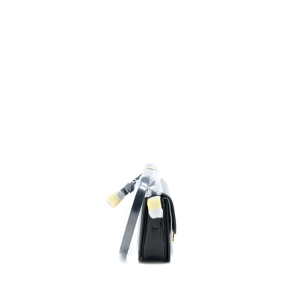 CELINE TEEN TRIOMPHE SHOULDER BAG CALFSKIN BLACK GHW