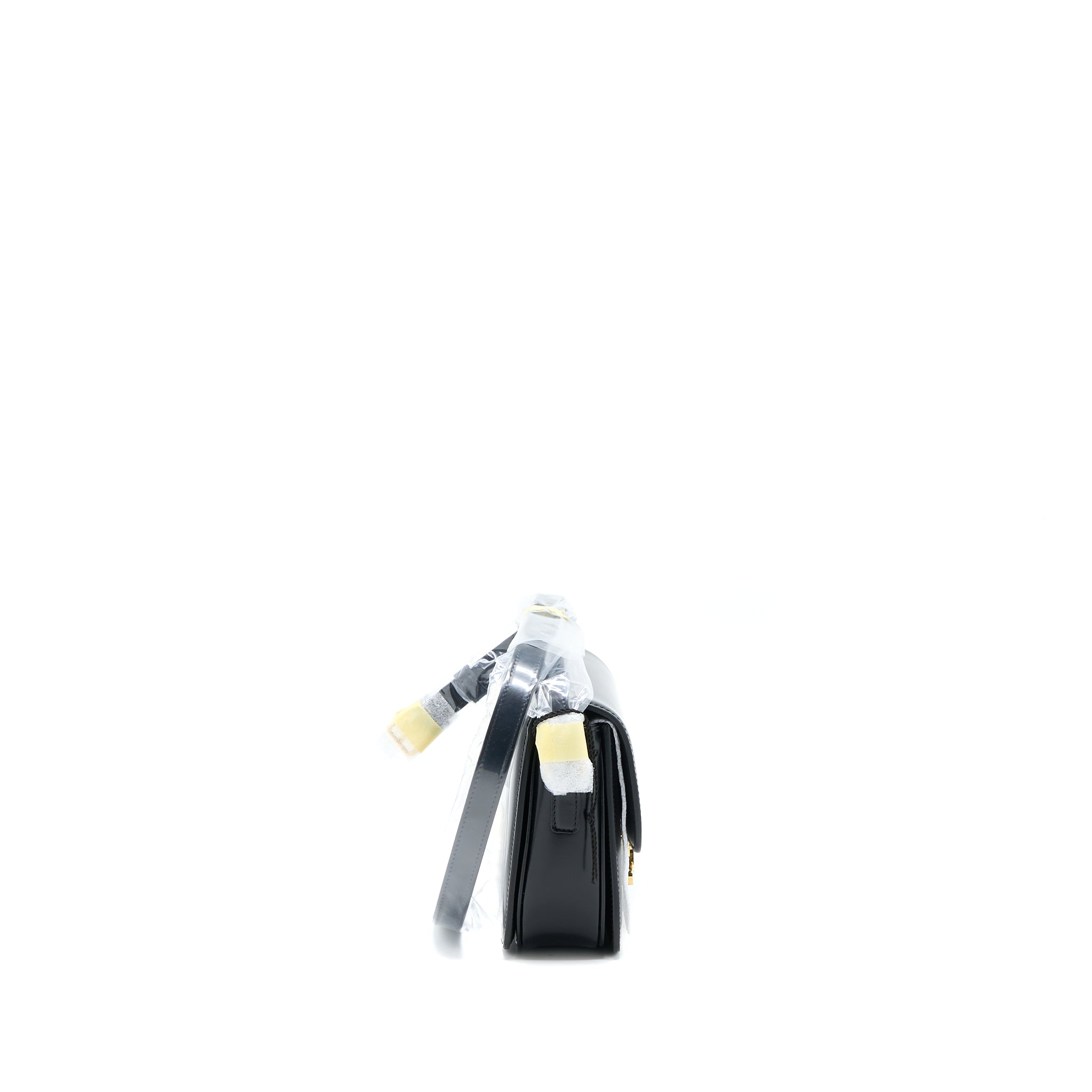 CELINE TEEN TRIOMPHE SHOULDER BAG CALFSKIN BLACK GHW
