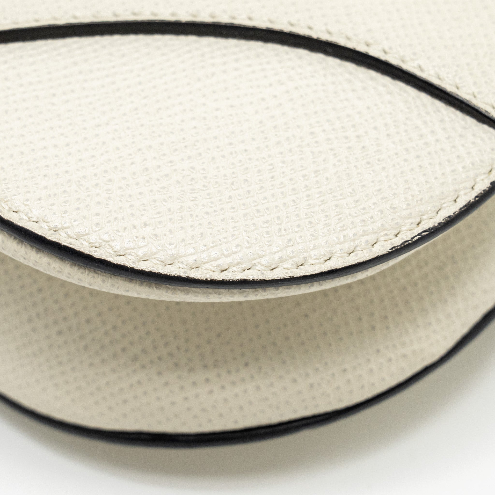 DIOR MINI SADDLE BAG CALFSKIN WHITE GHW