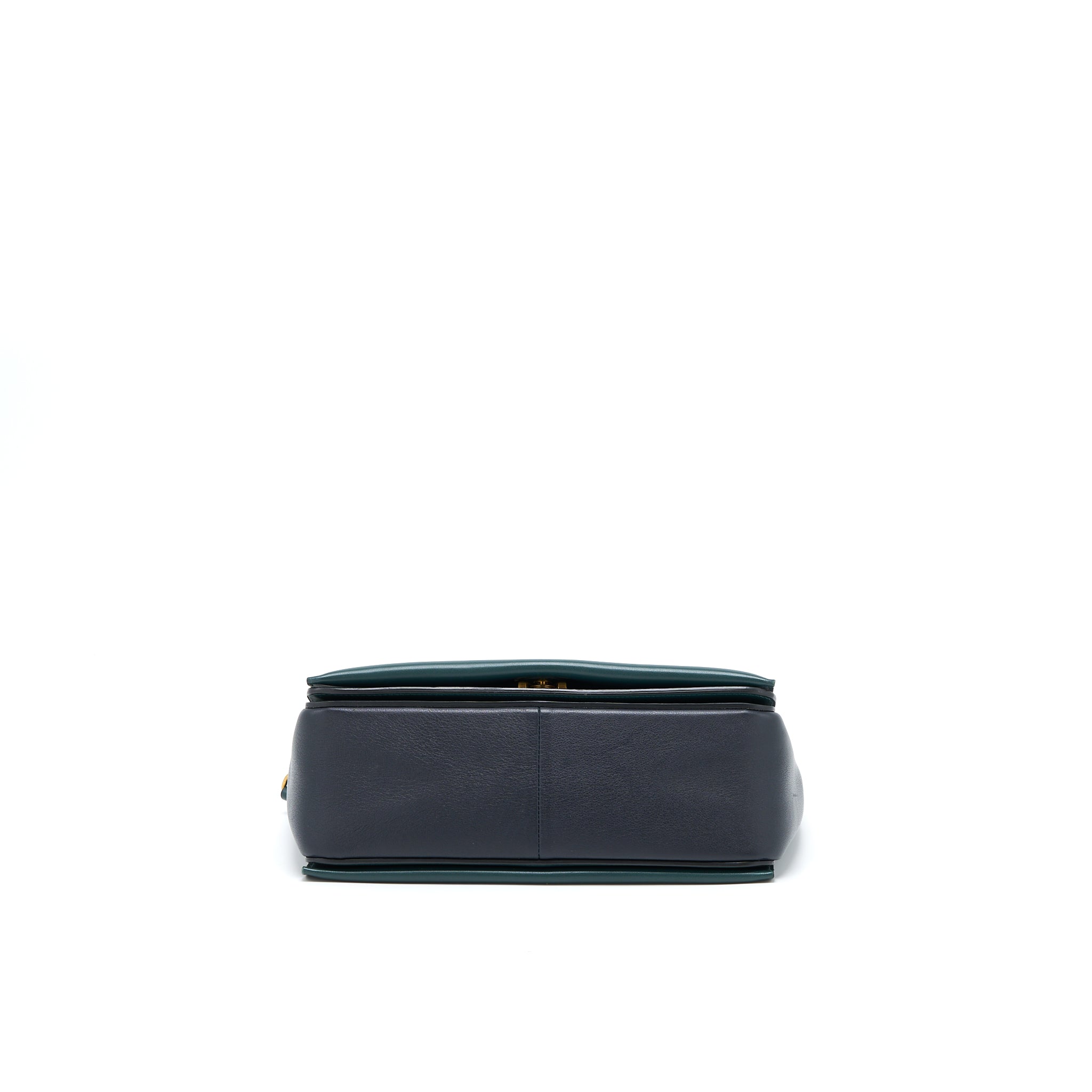 CELINE FRAME BAG CALFSKIN NAVY/DARK GREEN GHW