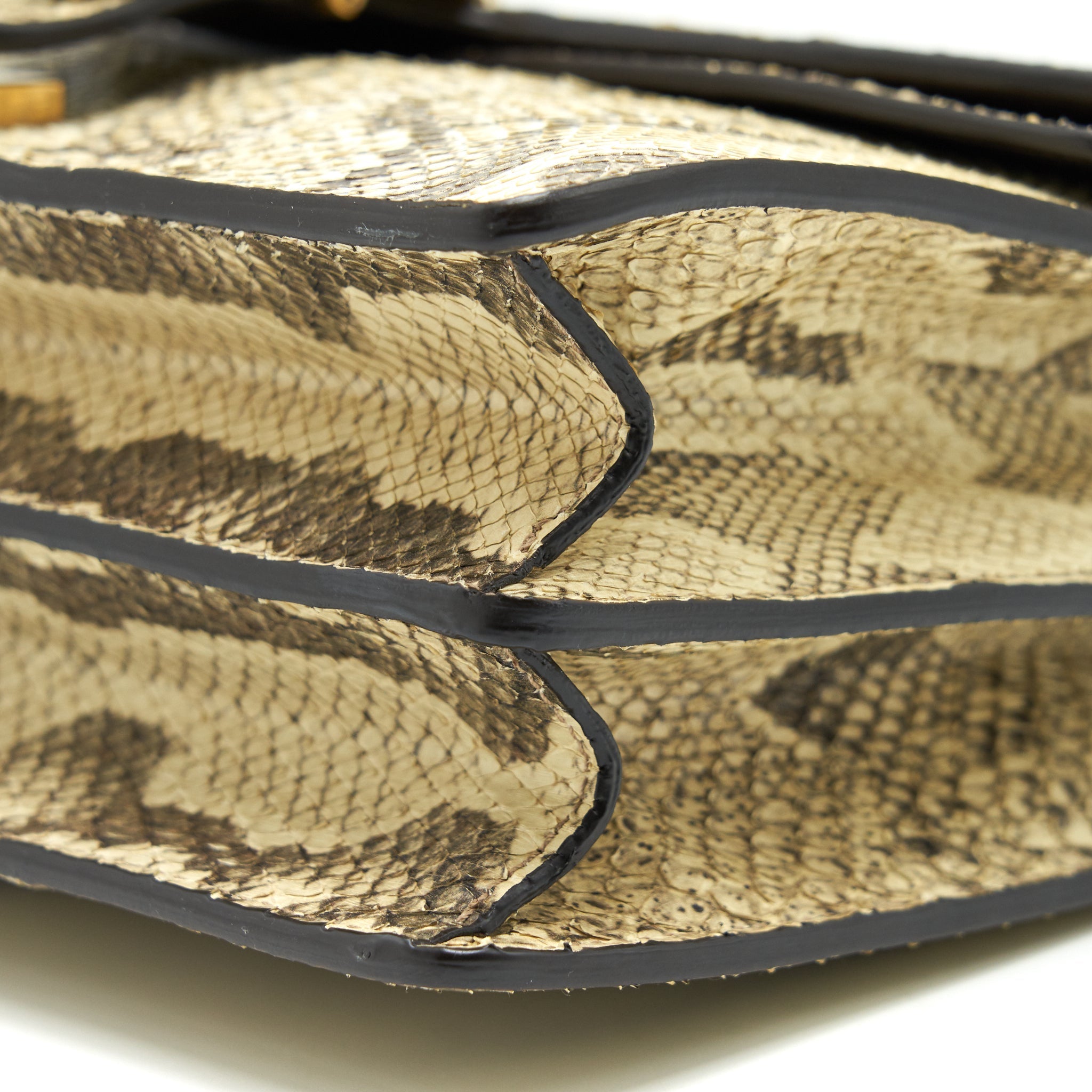 GUCCI DIONYSUS PYTHON MEDIUM SHOULDER BAG IN BEIGE