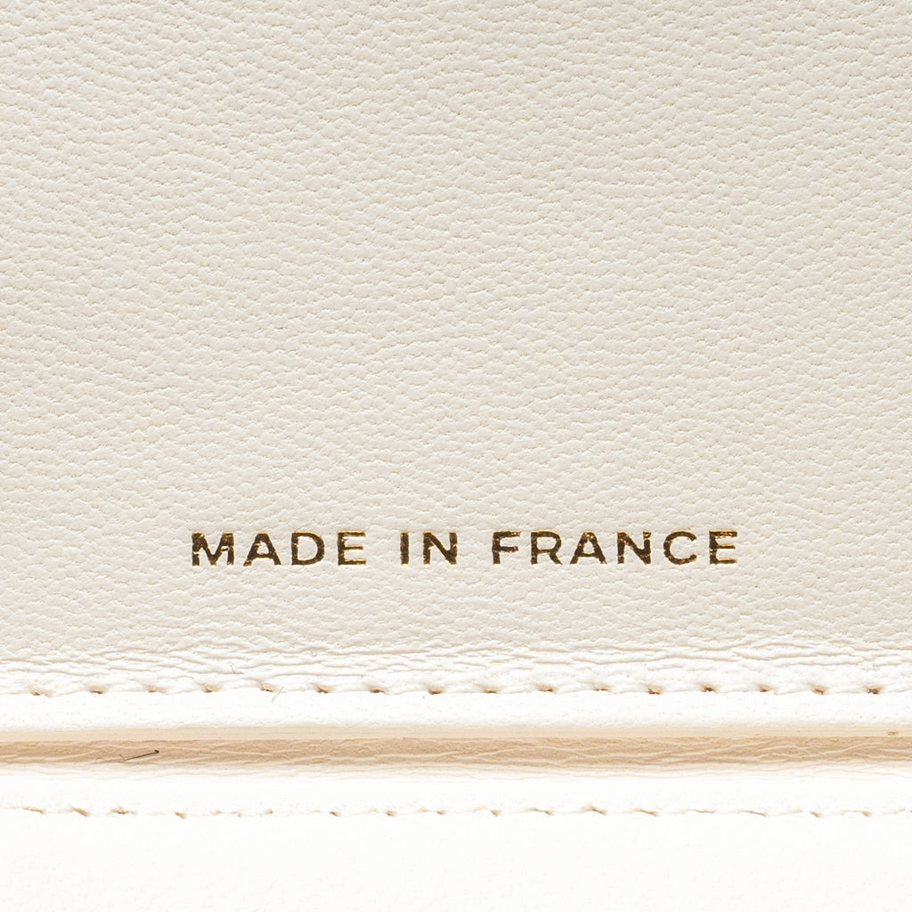 CHANEL MINI BOOK CARD HOLDER WITH CHAIN LAMBSKIN BLACK LGHW (MICROCHIP)
