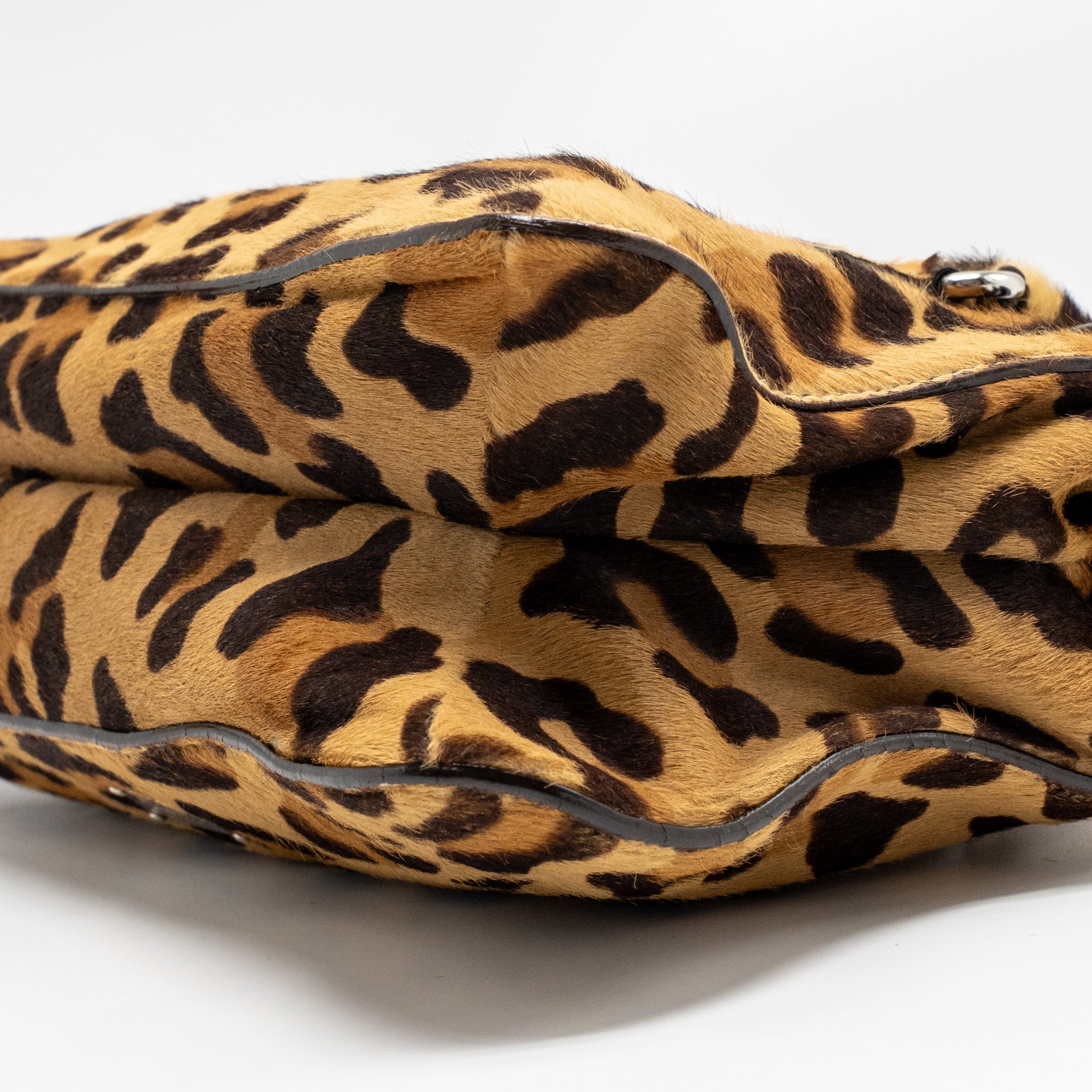 PRADA LEOPARD PRINT SHOULDER BAG PONYHAIR MULTICOLOURED SHW