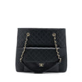 CHANEL 19C LARGE SHOPPING TOTE BAG CAVIAR BLACK LGHW