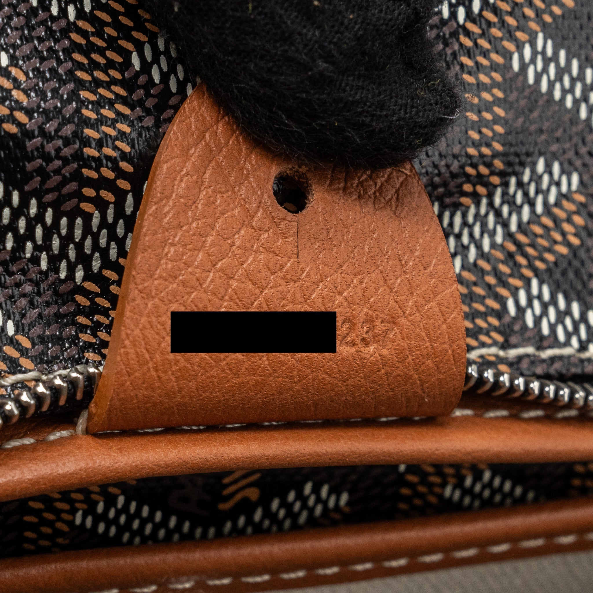 GOYARD ARTOIS PM BAG CANVAS/ CALFSKIN BLACK/ TAN SHW