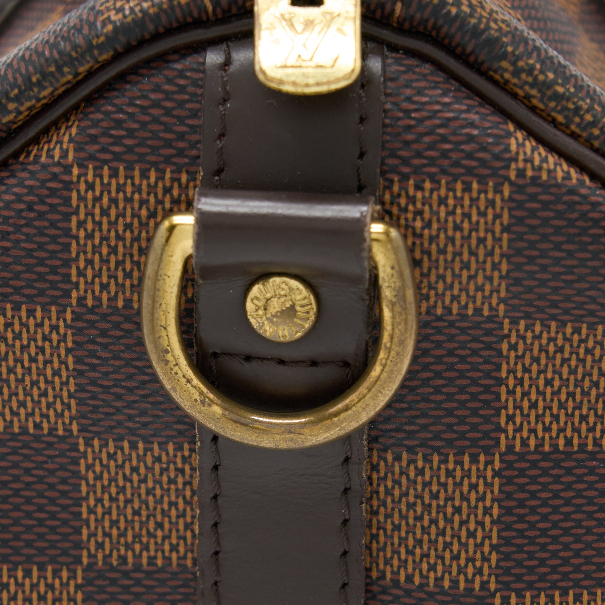 LOUIS VUITTON SPEEDY BANDOULIERE 25 DAMIER EBENE CANVAS GHW