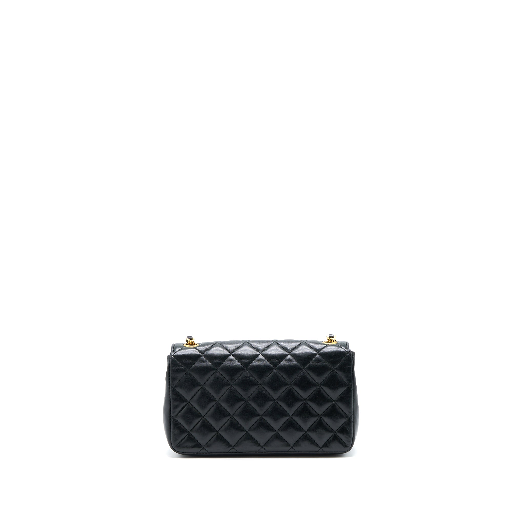 CHANEL VINTAGE MINI FLAP BAG LAMBSKIN BLACK GHW
