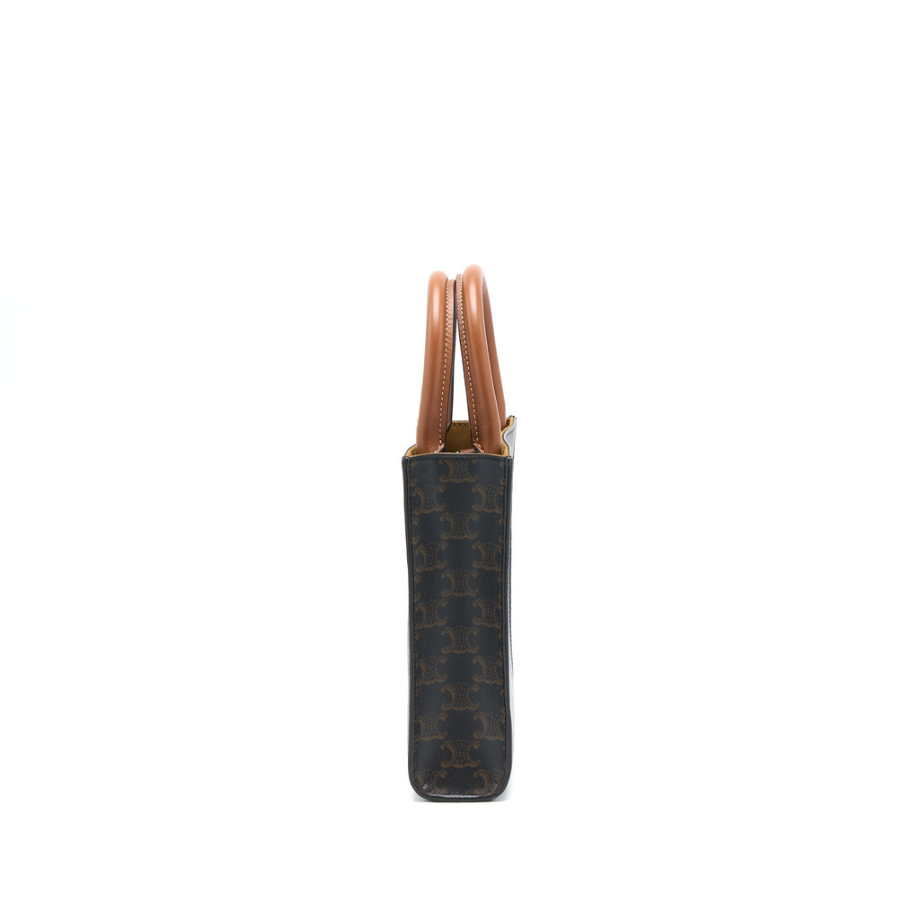 CELINE MINI VERTICAL CABAS TRIOMPHE CANVAS GHW