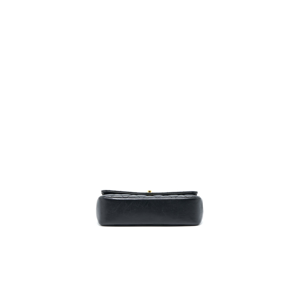 CHANEL VINTAGE MINI FLAP BAG LAMBSKIN BLACK GHW