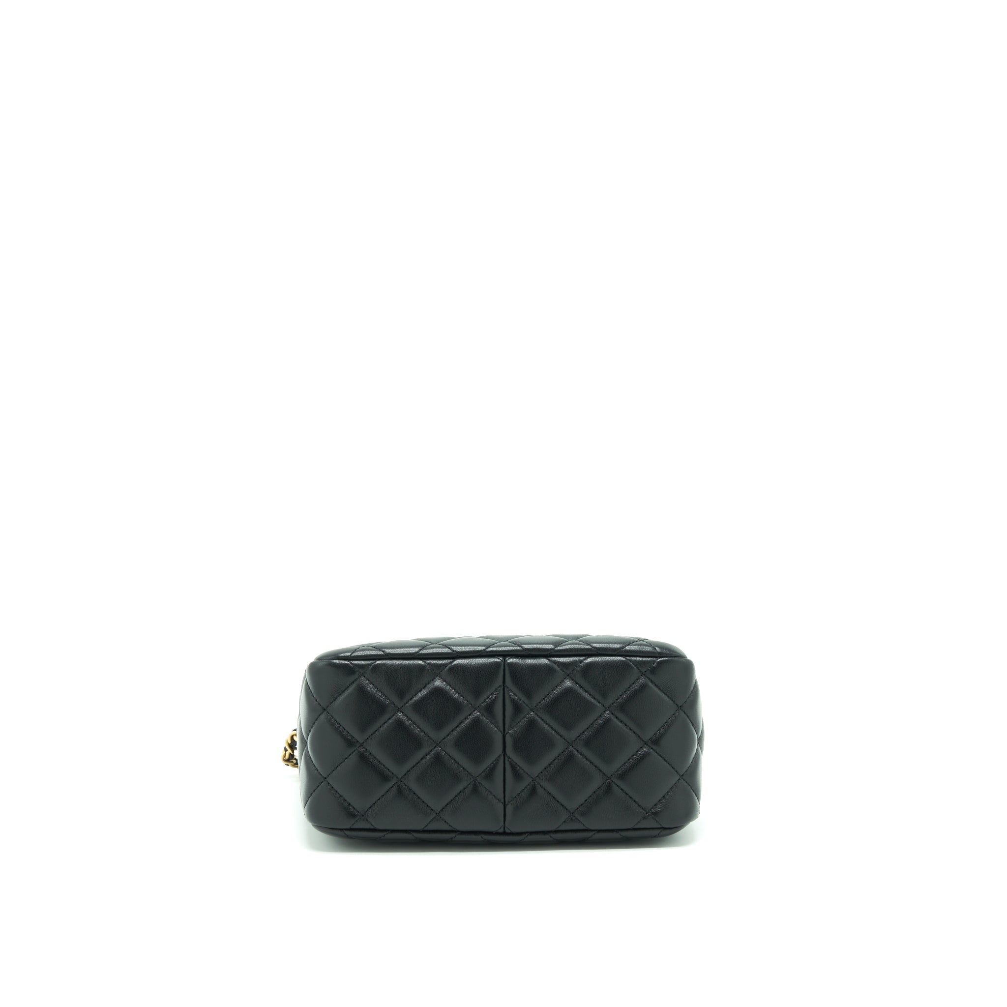 CHANEL 22S PEARL CRUSH HOBO BAG LAMBSKIN BLACK GHW (MICROCHIP)