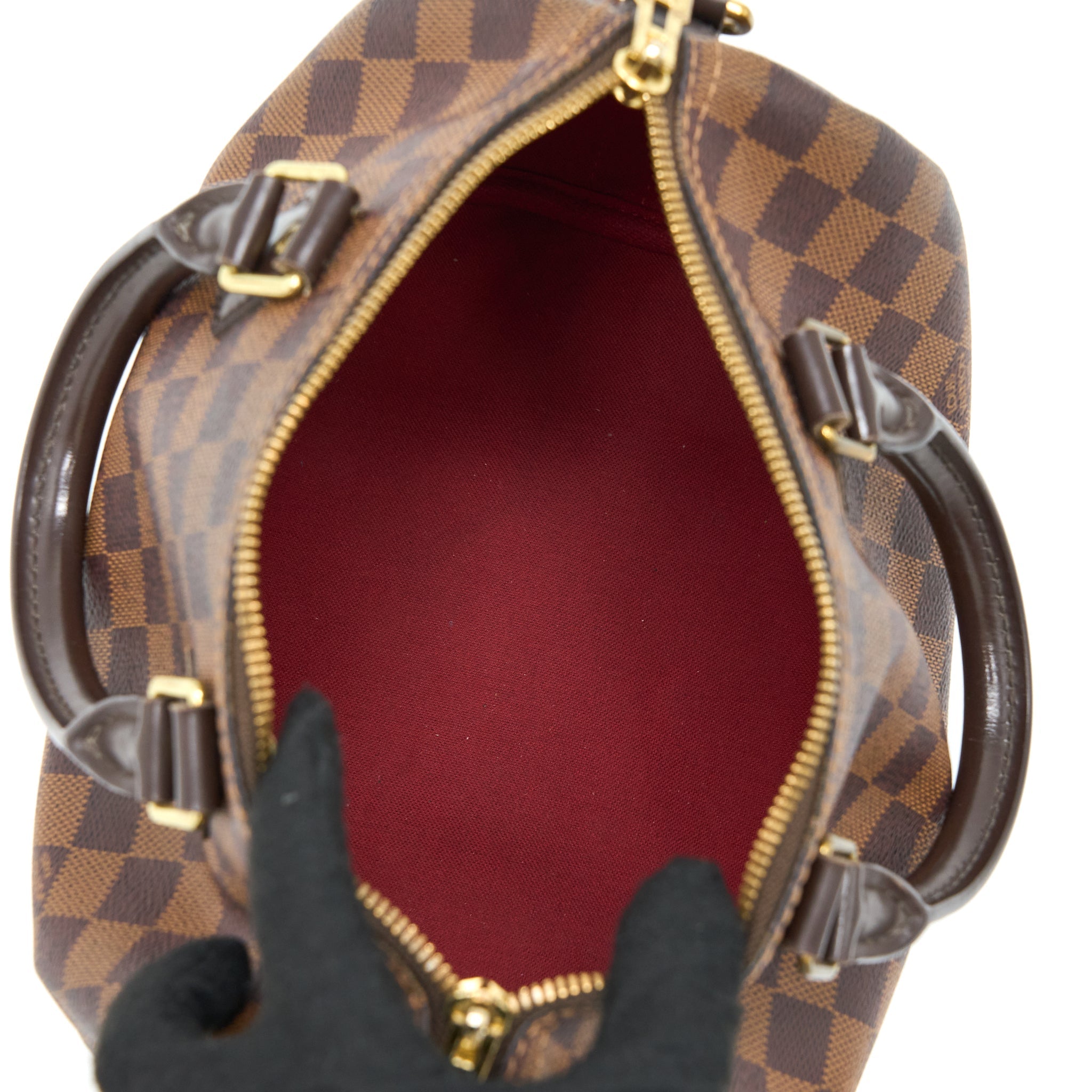 LOUIS VUITTON SPEEDY BANDOULIERE 25 DAMIER EBENE CANVAS GHW