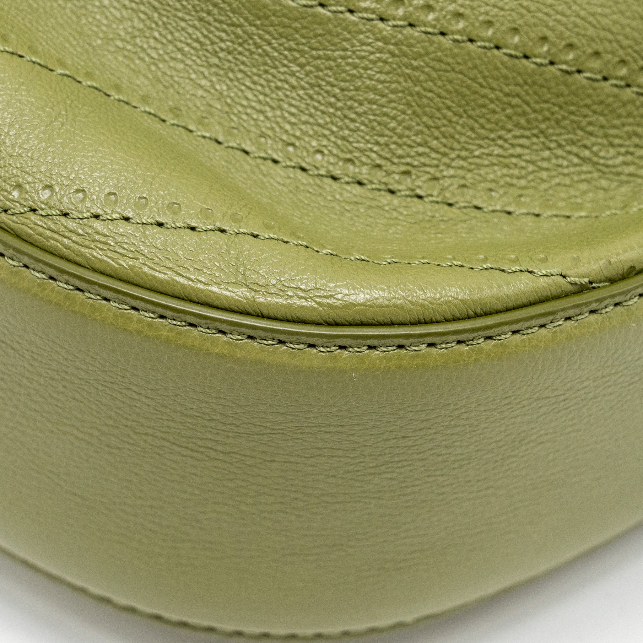 CHANEL DRAWSTRING BUCKET BAG GRAINED CALFSKIN OLIVE GREEN GHW