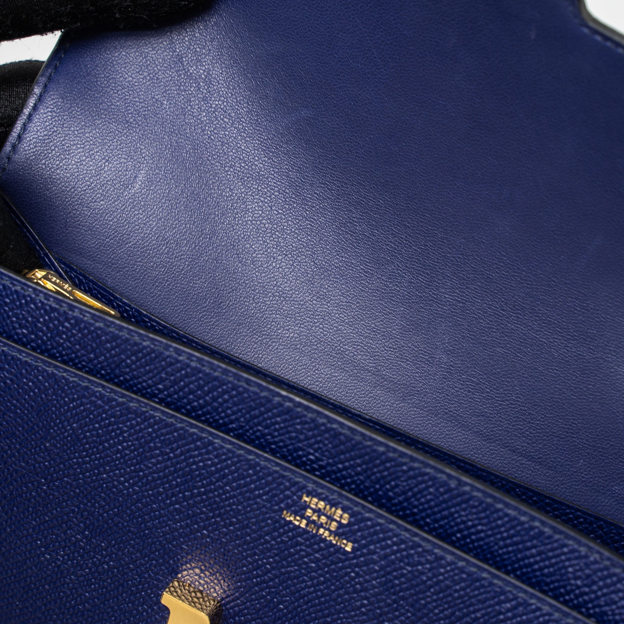 HERMES CONSTANCE LONG WALLET EPSOM BLUE GHW